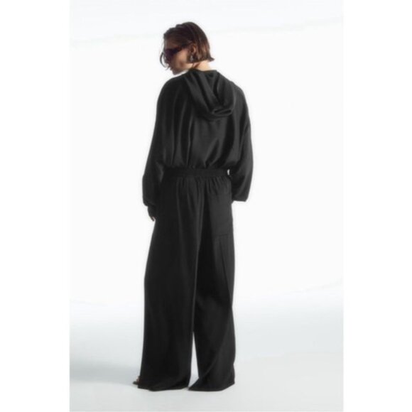 COS Black 100% Silk Wide Leg Trousers - Picture 9 of 10